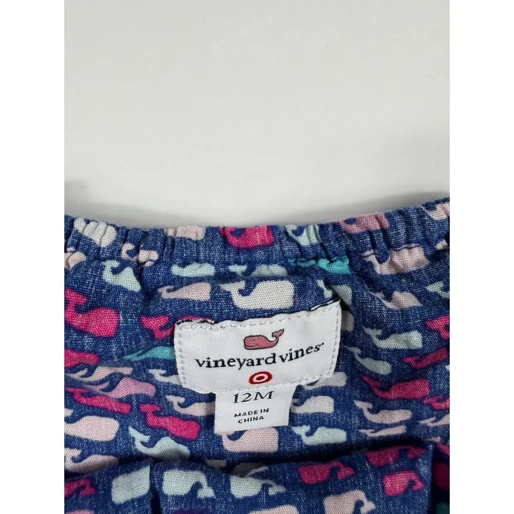 Vineyard Vines for Target Whale Print Tiered Romper 12 Months